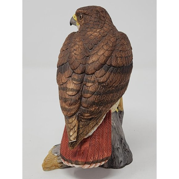Vintage 1988 Lefton Bisque Nest Egg Collection Red Tail Hawk #06896 Taiwan ROC - Picture 4 of 10